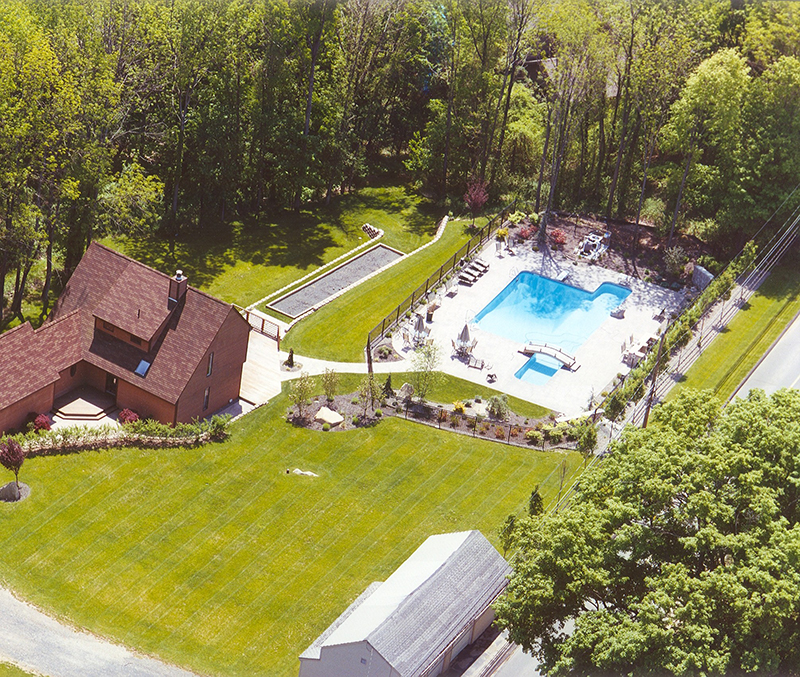 Swimming pool and hand finished concrete project example 209